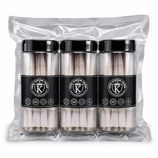 84mm (1-1/4) 100% Organic Hemp Paper MW Filter Cones Jars
