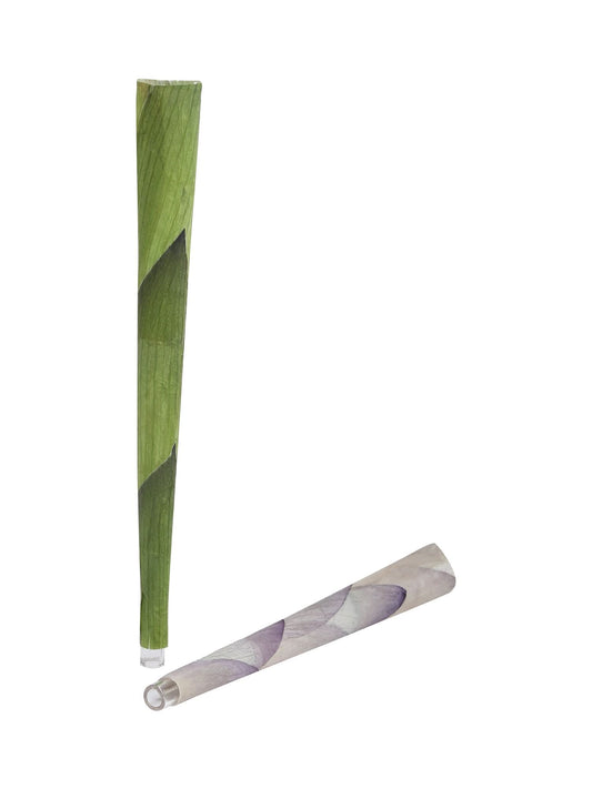 HAND ROLLED GLASS TIPS CONE - LOTUS PETALS - BOX OF 150 CONES