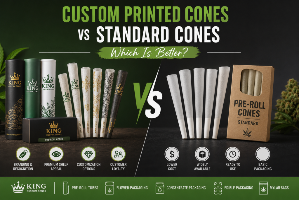 Custom Printed Cones vs Standard Cones: Which Is Better for Modern Cannabis Brands?