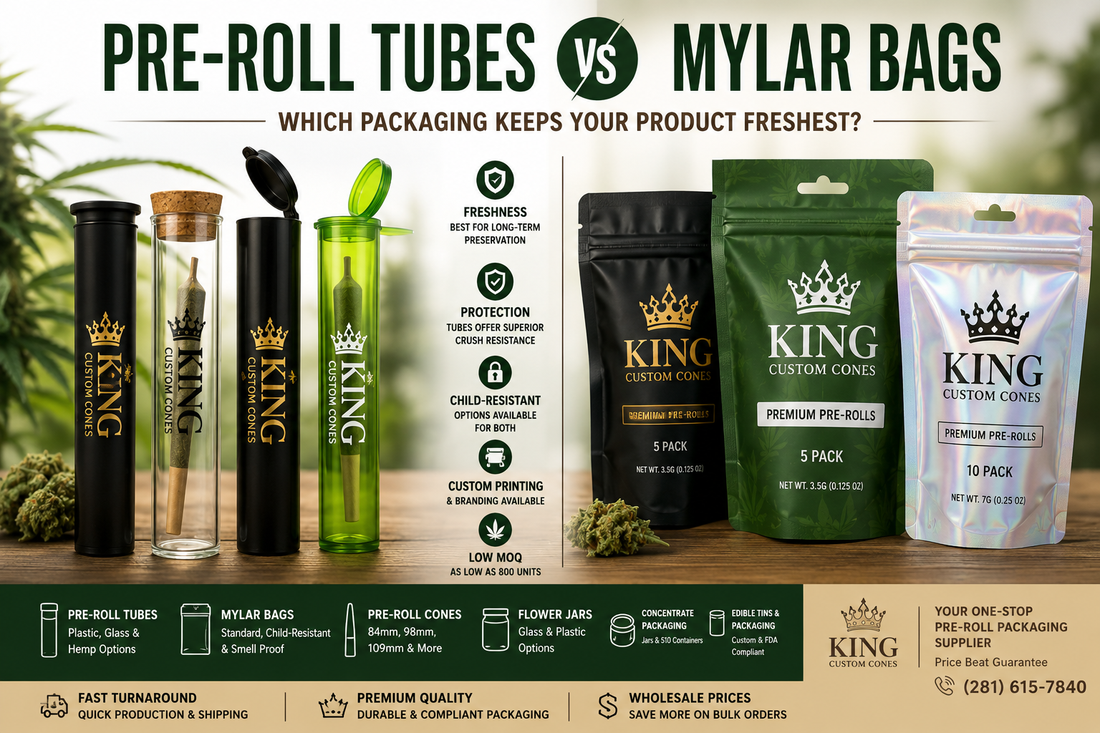 Pre-Roll Tubes vs Mylar Bags: Which Packaging Keeps Your Product Freshest?