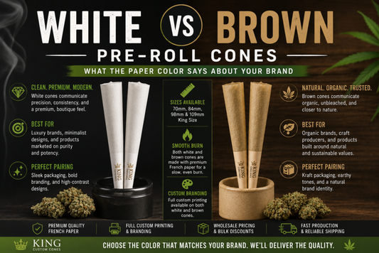 White vs Brown Pre-Roll Cones: What the Paper Color Says About Your Brand