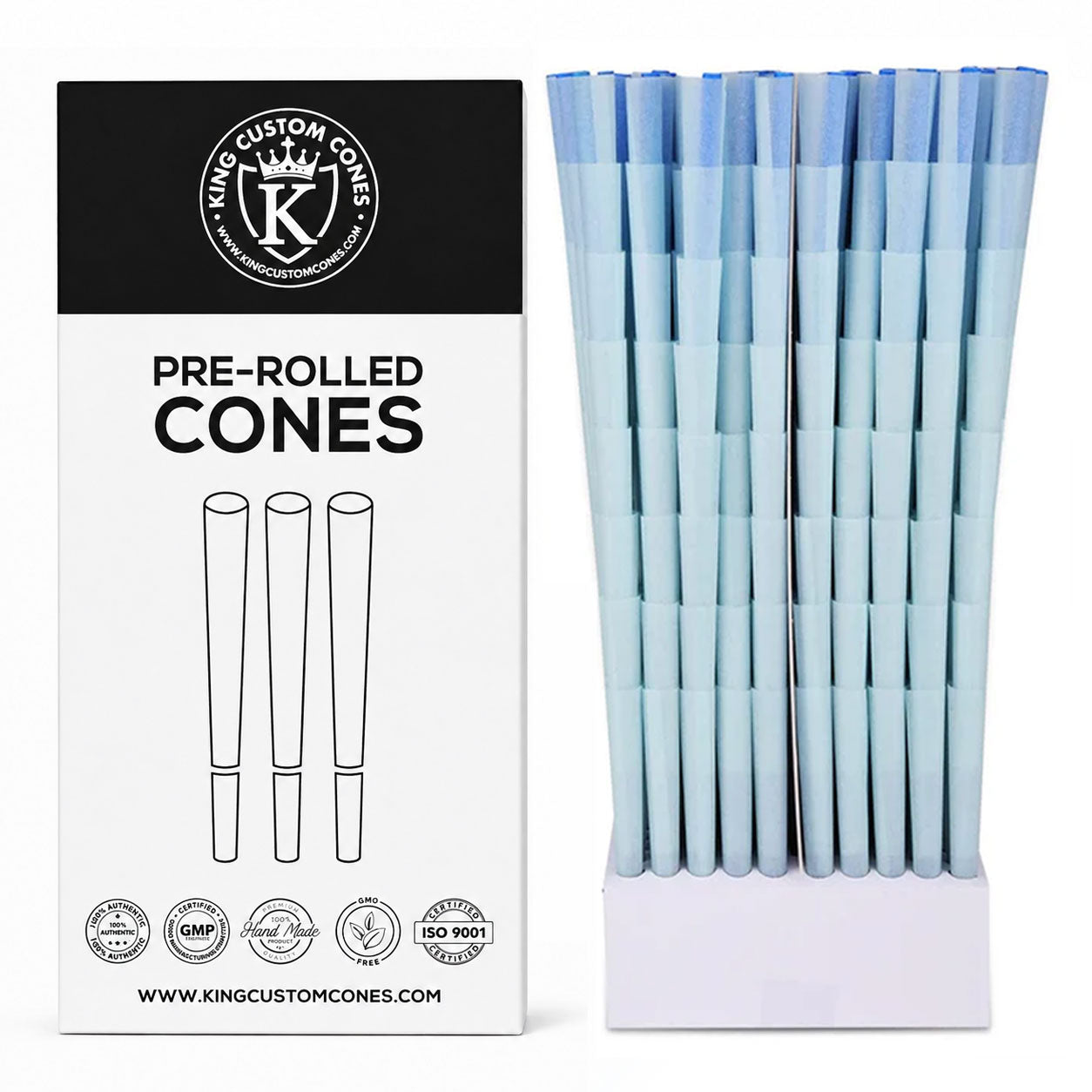 109mm King Size Blue Paper Spiral Filter (Paper) Cones