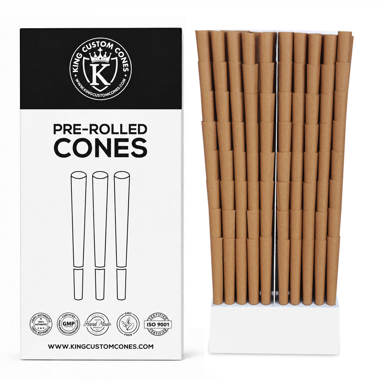 84mm (1-1/4) Brown Hemp Wrap Blunt Spiral Filter (Paper) Cones