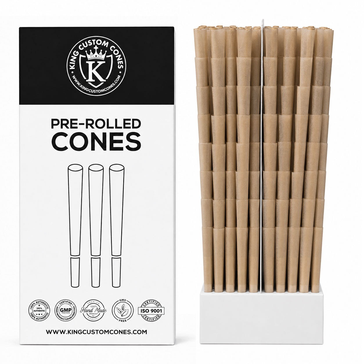 109mm King Size Unrefined Brown Paper Spiral Filter (Paper) Cones