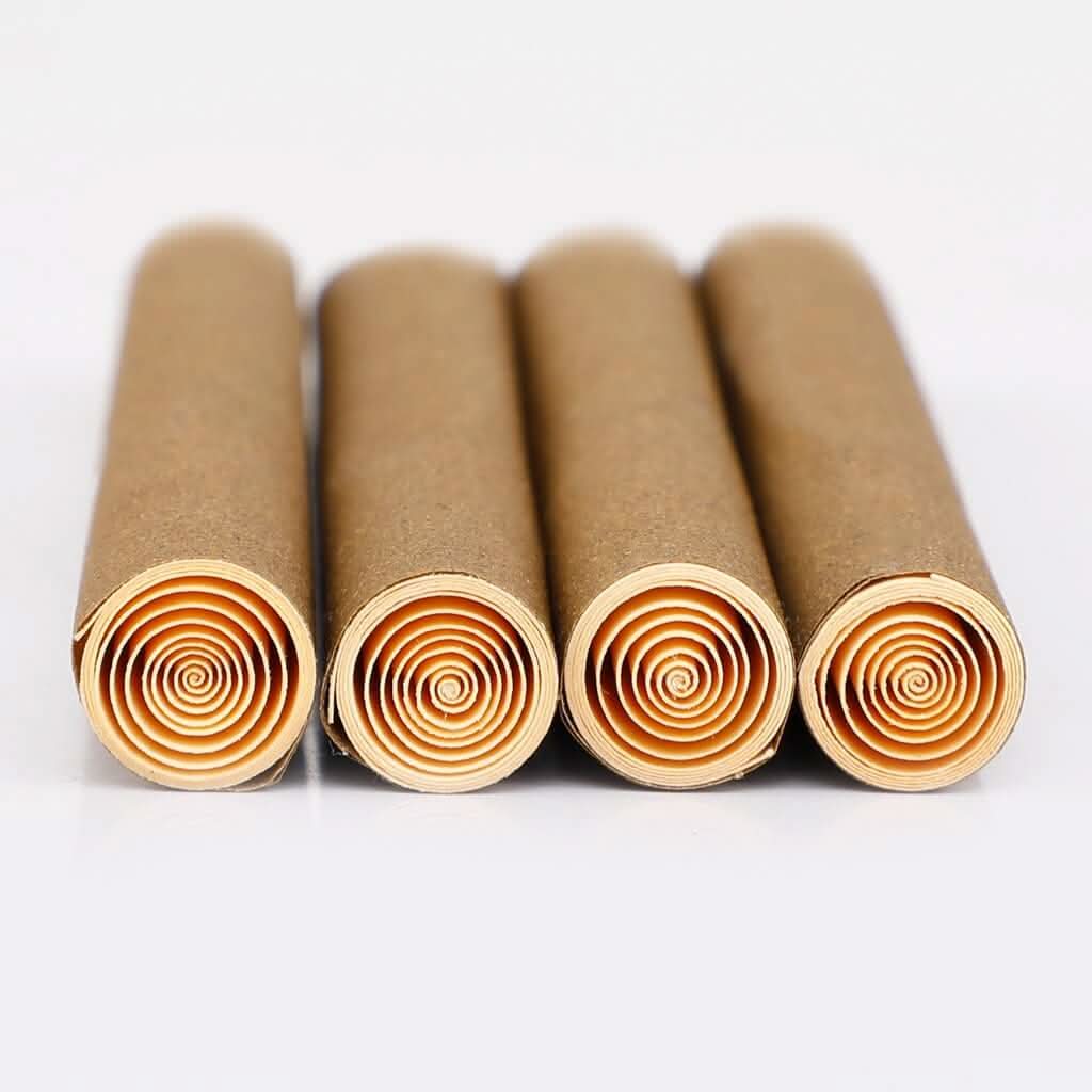 84mm (1-1/4) Brown Hemp Wrap Blunt Spiral Filter (Paper) 9mm Dia Tubes