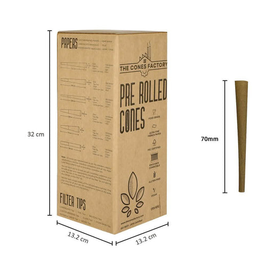 70mm Dogwalker Brown Hemp Wrap Blunt MW Filter Cones