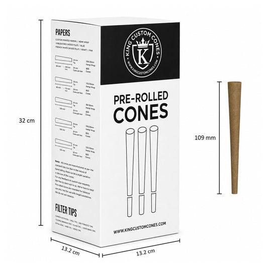 98mm Standard Brown Hemp Wrap Blunt MW Filter Cones