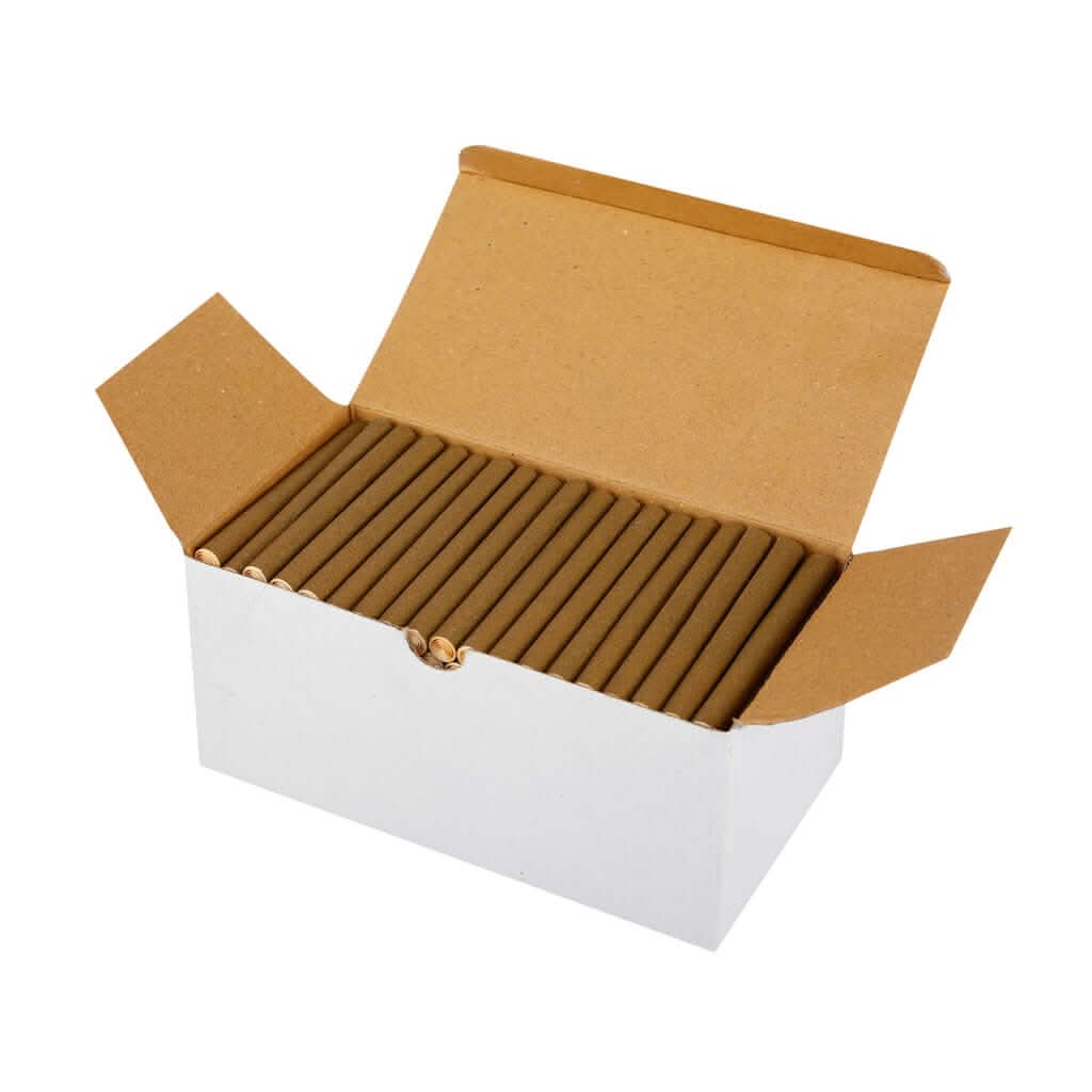 84mm (1-1/4) Brown Hemp Wrap Blunt Spiral Filter (Paper) 9mm Dia Tubes