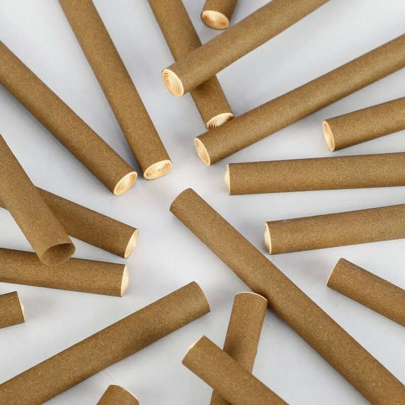 84mm (1-1/4) Brown Hemp Wrap Blunt Spiral Filter (Paper) 9mm Dia Tubes