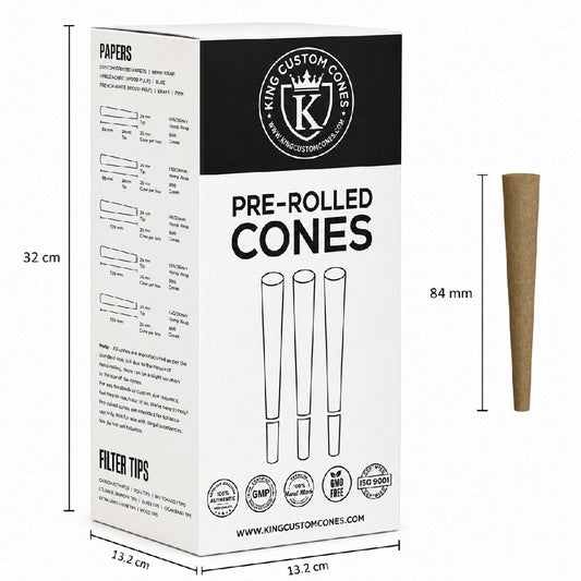 84mm (1-1/4) Brown Hemp Wrap Blunt MW Filter Cones
