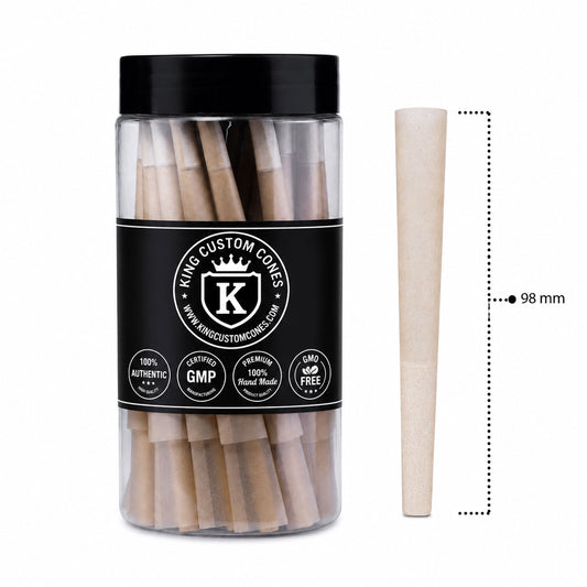 98mm Standard Unrefined Brown Paper MW Filter Cones Jar