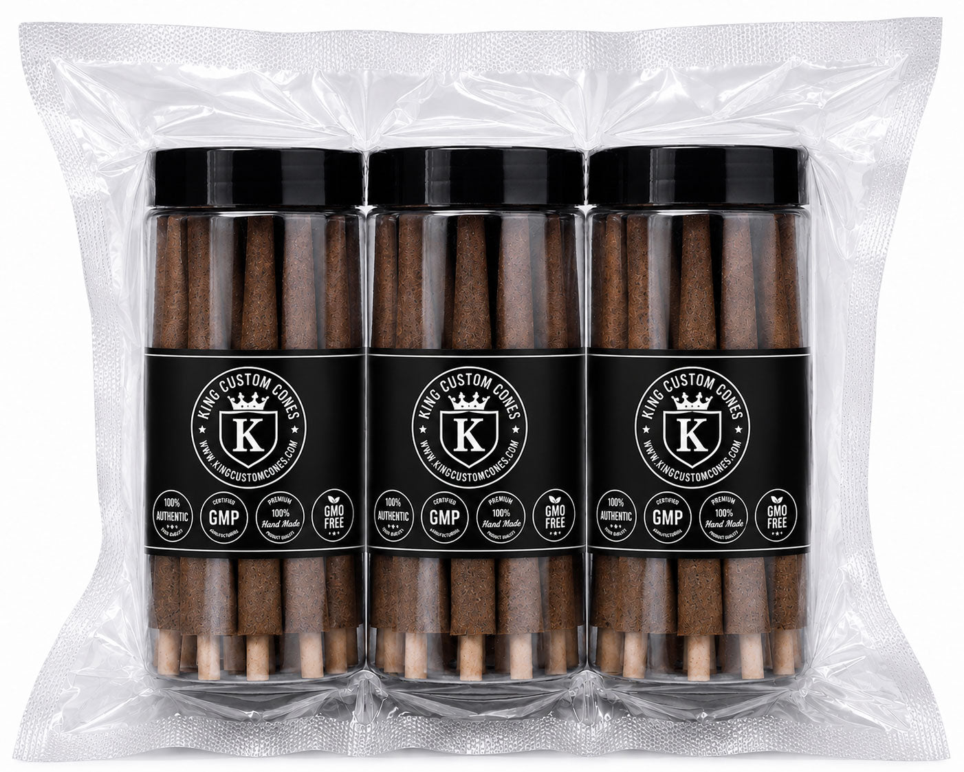 84mm (1-1/4) Brown Hemp Wrap Blunt MW Filter Cones Jars