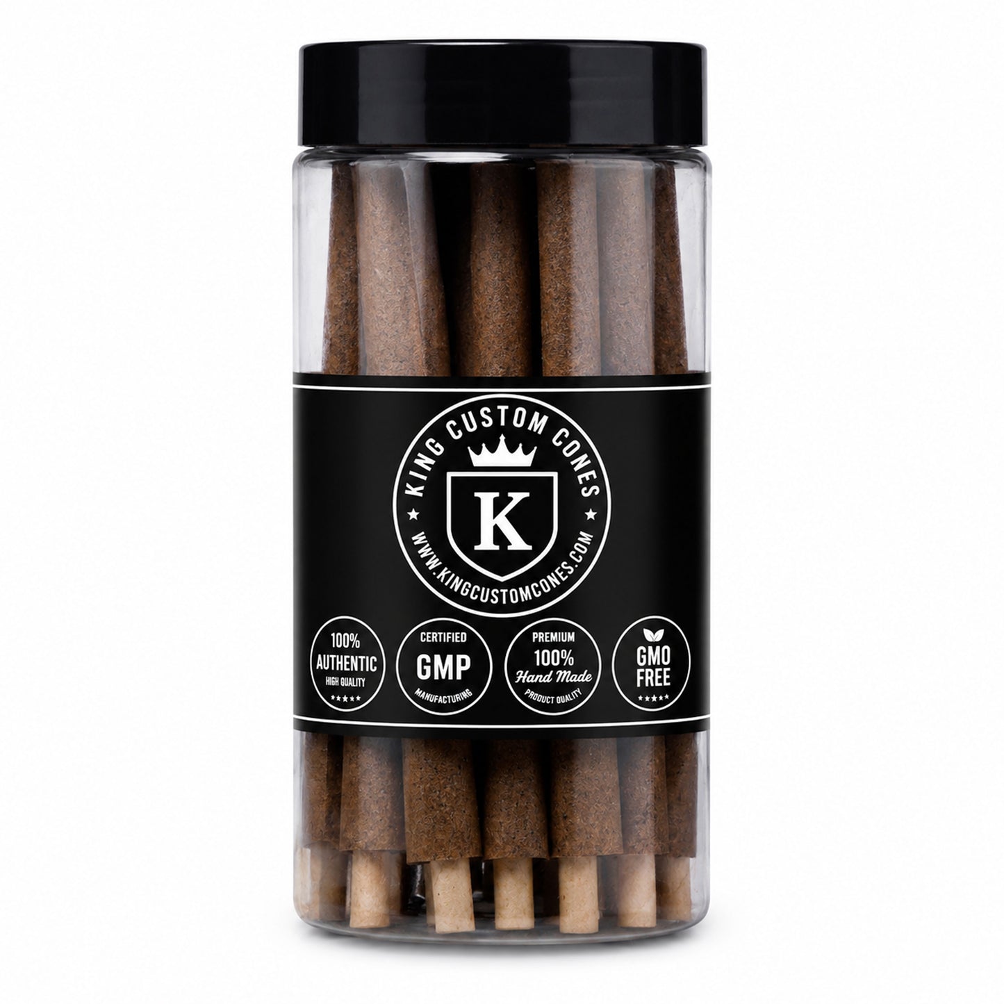 84mm (1-1/4) Brown Hemp Wrap Blunt MW Filter Cones Jars