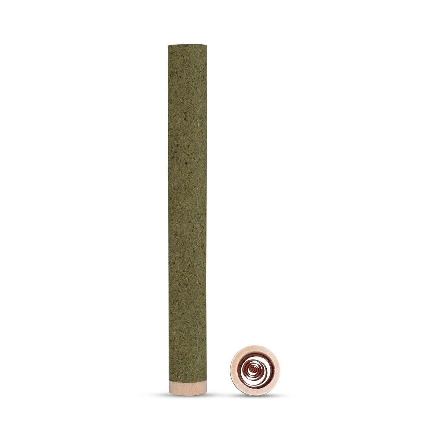 84mm (1-1/4) Green Hemp Wrap Blunt Wood Filter Cylindrical 9mm Dia Tubes