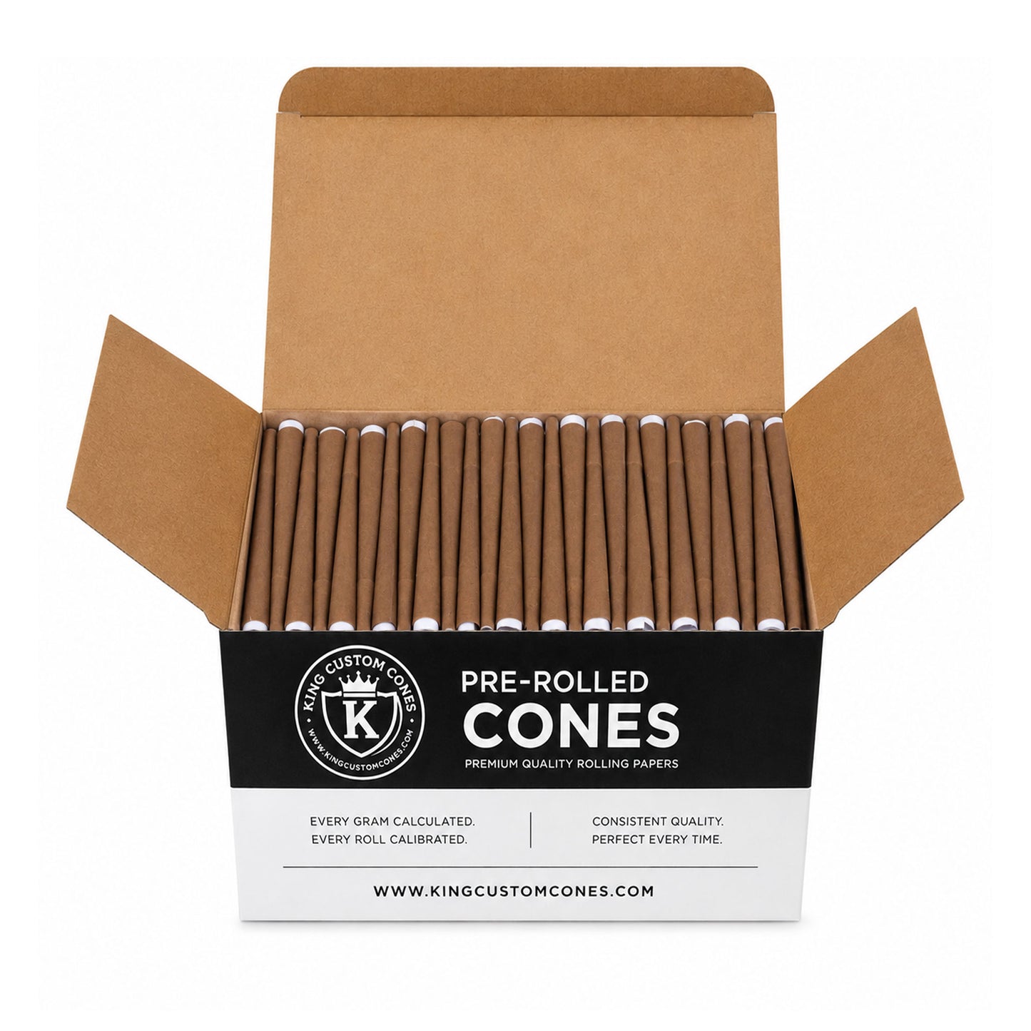 109mm King Size Brown Hemp Wrap Blunt Conical Ceramic Filter Cones