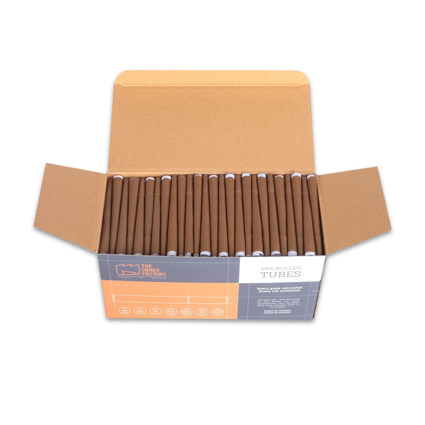 98mm Standard Brown Hemp Wrap Blunt Conical Ceramic Filter Cones