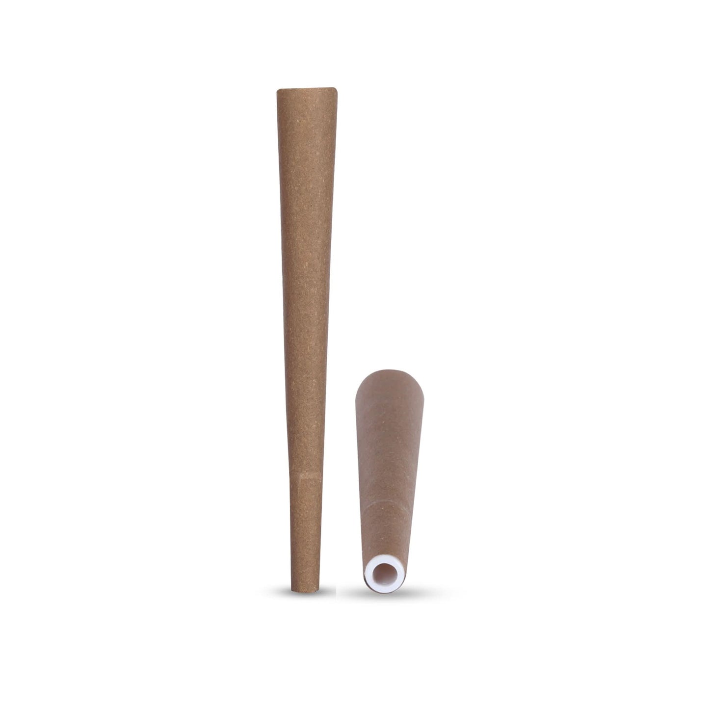 84mm (1-1/4) Brown Hemp Wrap Blunt Conical Ceramic Filter Cones