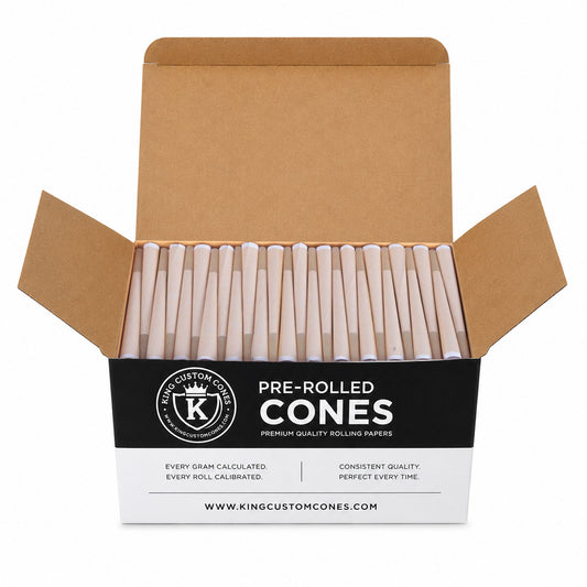 109mm King Size Unrefined Brown Paper Conical Glass Filter Cones