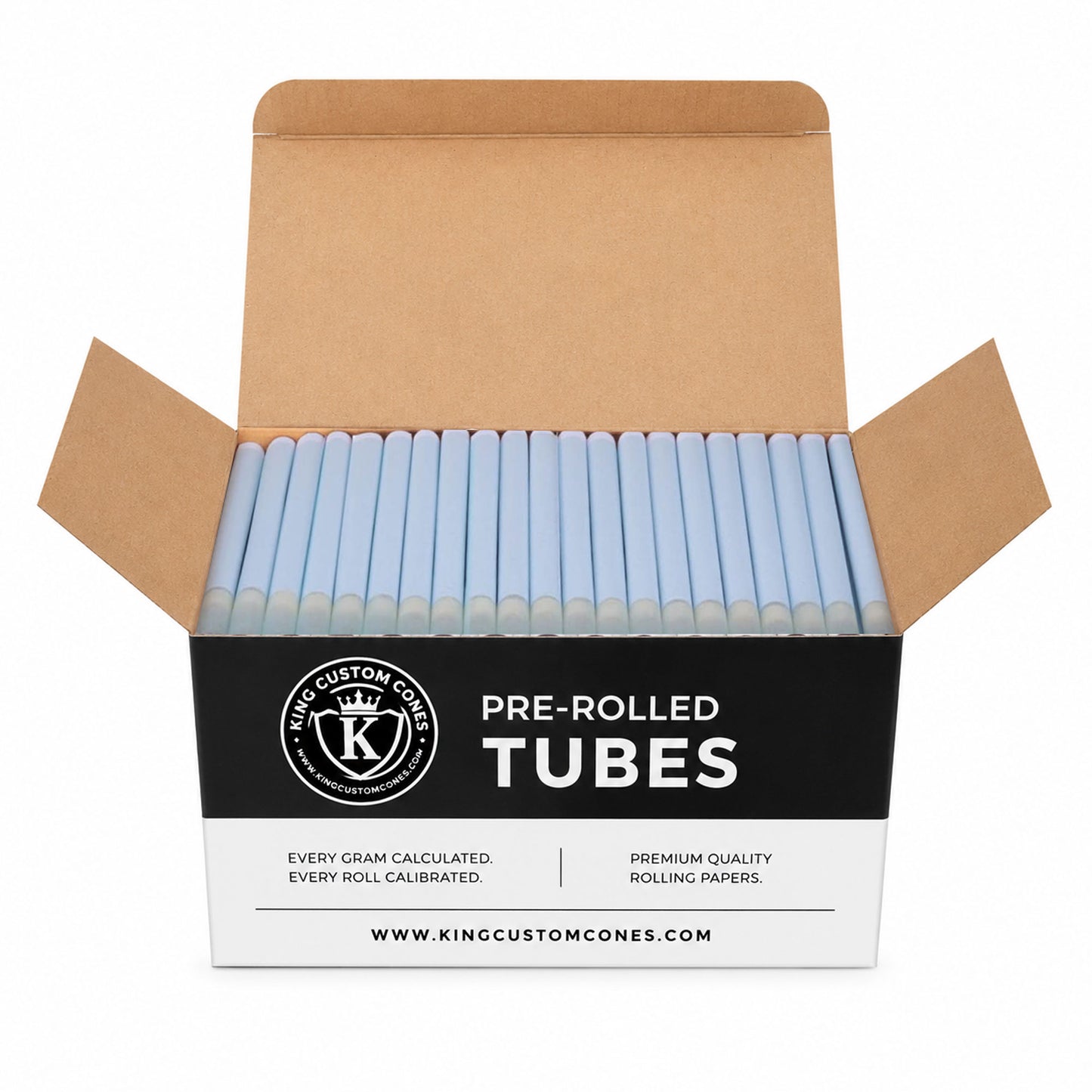 109mm King Size Blue Paper Glass Filter 9mm Dia Tubes