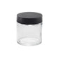 Glass Jar w/ Cap 3oz / 60mm, 100-Pack, Child Resistant (Loud Lock)