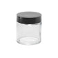 Glass Jar w/ Cap 3oz / 60mm, 100-Pack, Child Resistant (Loud Lock)