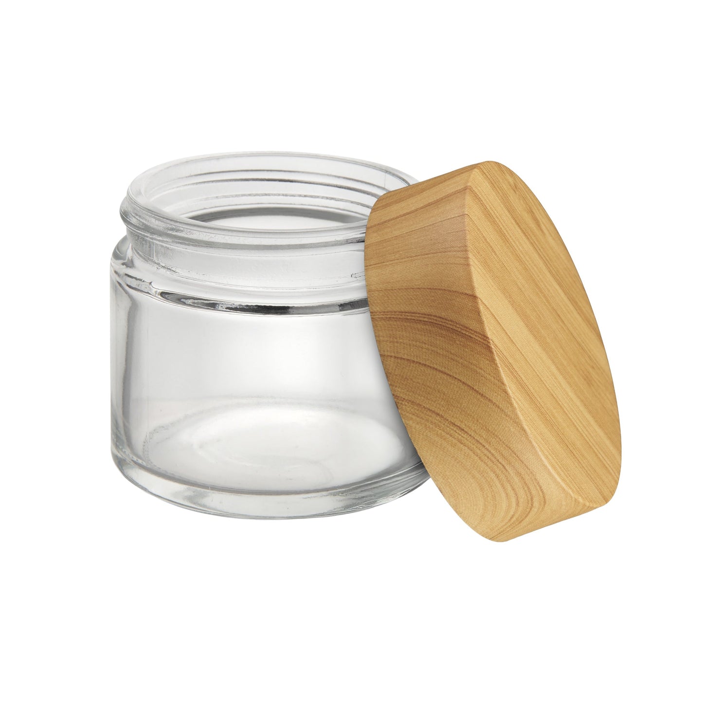 Glass Jar w/ Cap 2oz / 60mm, 100-Pack, Child Resistant (Loud Lock)