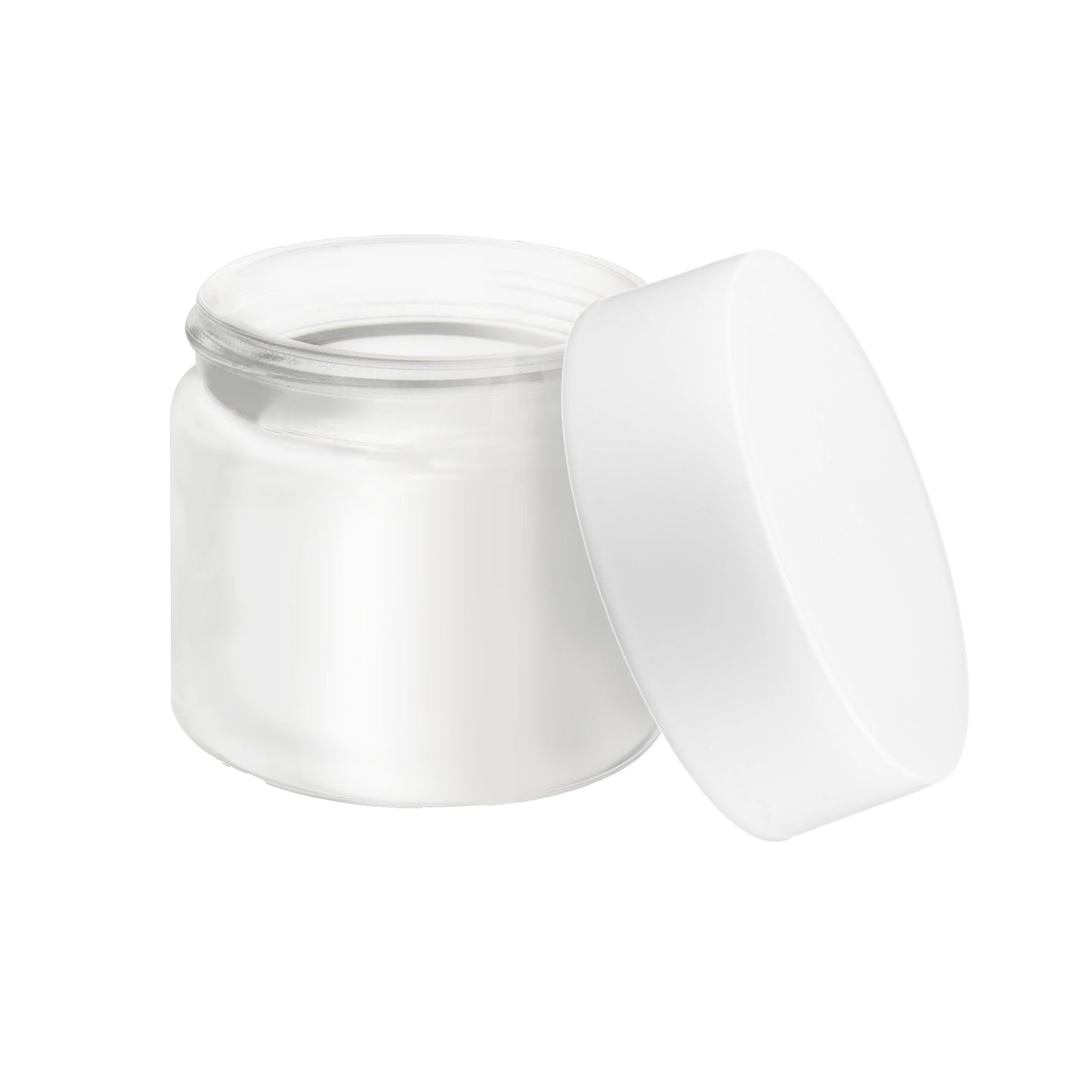 Glass Jar w/ Cap 2oz / 60mm, 100-Pack, Child Resistant (Loud Lock)