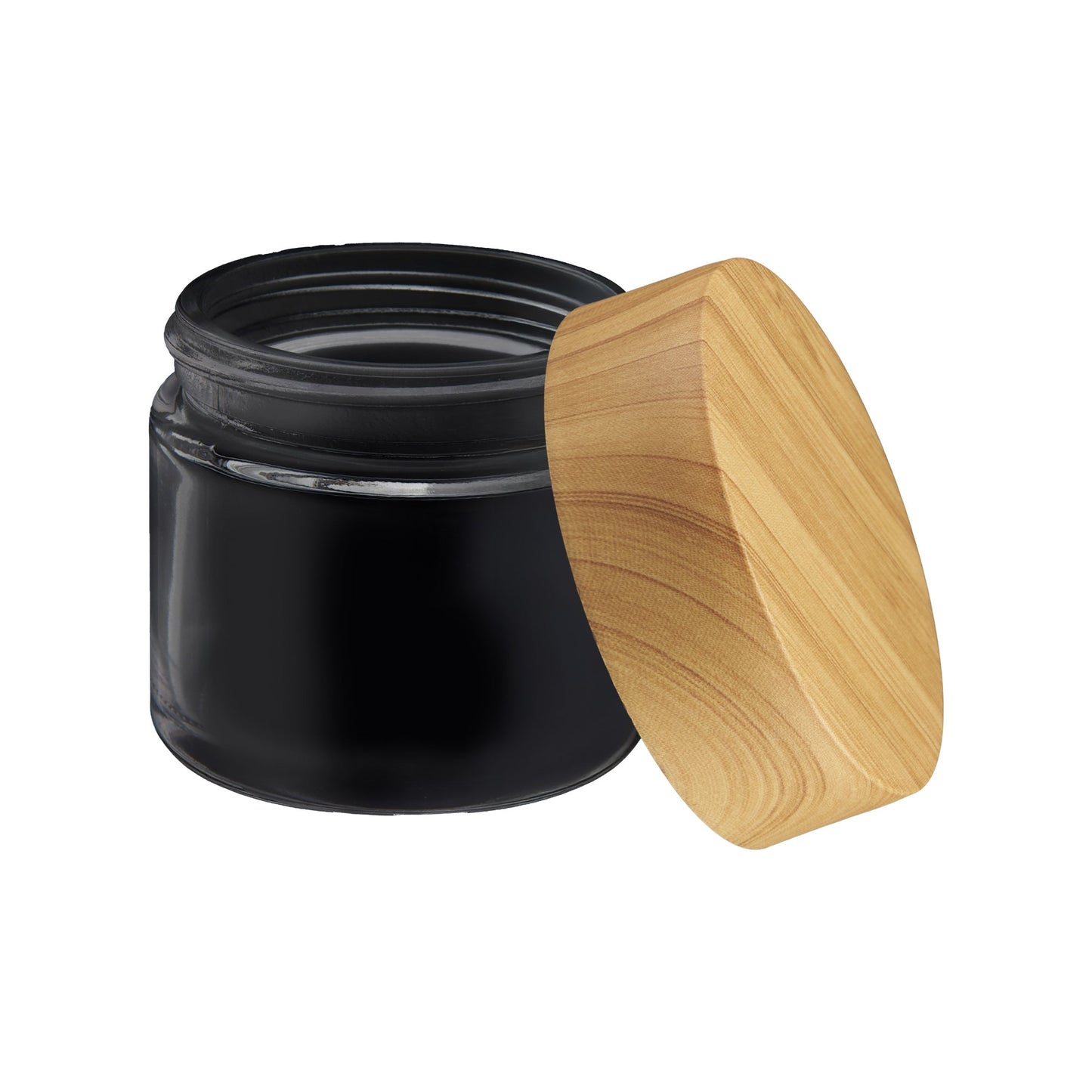 Glass Jar w/ Cap 2oz / 60mm, 100-Pack, Child Resistant (Loud Lock)