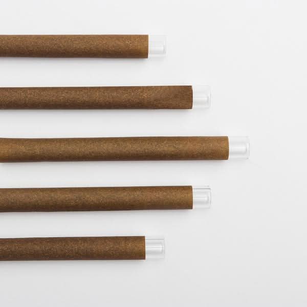 70mm Dogwalker Brown Hemp Wrap Blunt Glass Filter 11mm Dia Tubes
