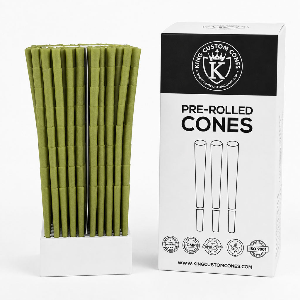 70mm Dogwalker Green Hemp Wrap Blunt MW Filter Cones