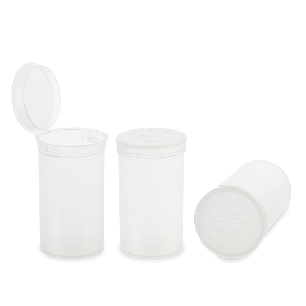 Plastic Pop Top 19 Dram, 225-Pack, Child Resistant (Loud Lock)