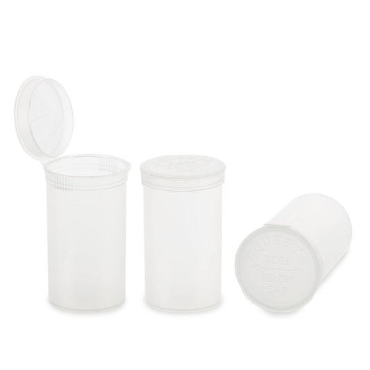 Plastic Pop Top 19 Dram, 225-Pack, Child Resistant (Loud Lock)