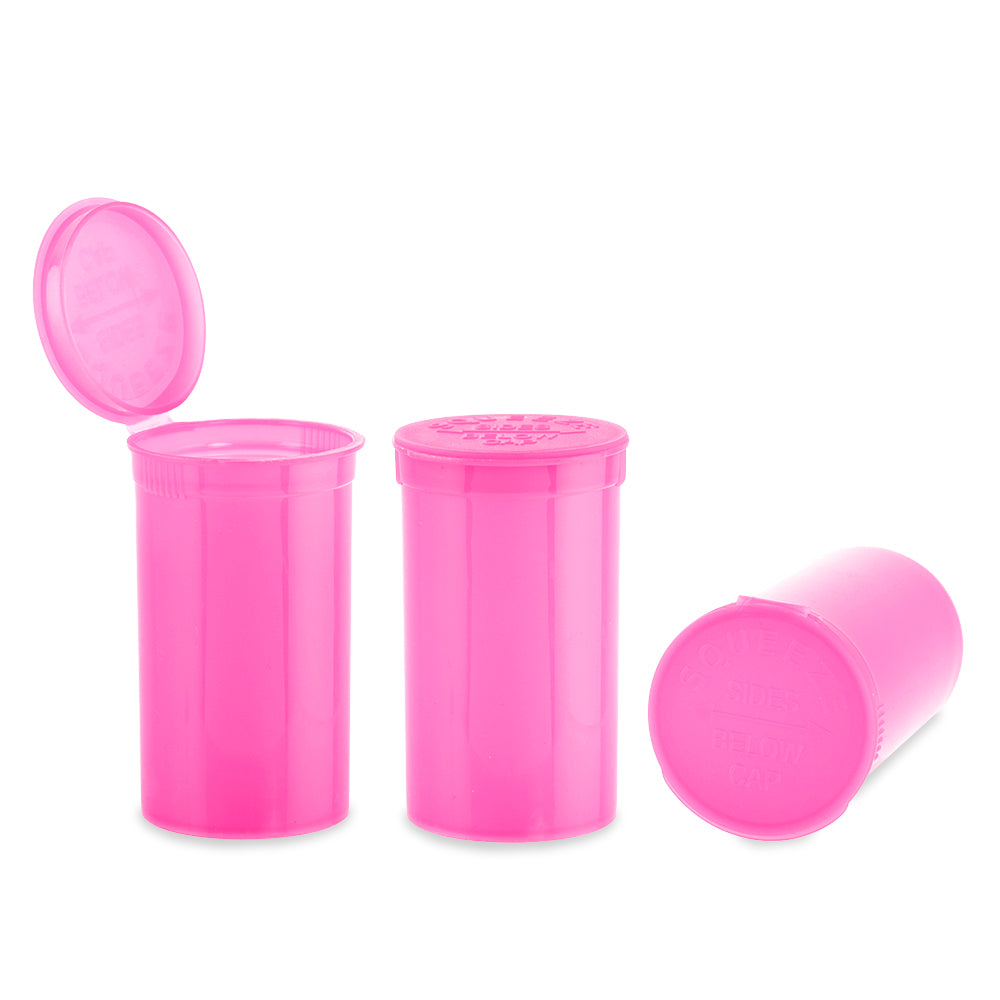 Plastic Pop Top 19 Dram, 225-Pack, Child Resistant (Loud Lock)