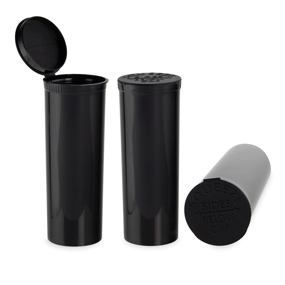Plastic Pop Top 60 Dram, 75-Pack, Child Resistant (Loud Lock)