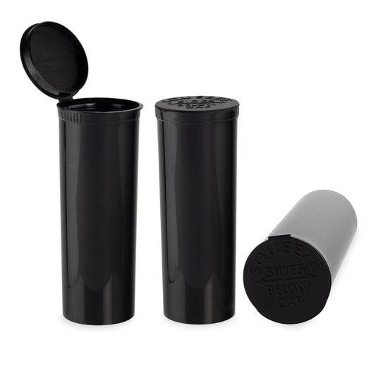 Plastic Pop Top 60 Dram, 75-Pack, Child Resistant (Loud Lock)