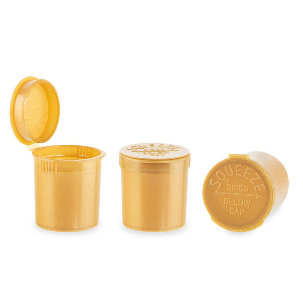 Plastic Pop Top 6 Dram, 600-Pack, Child Resistant (Loud Lock)