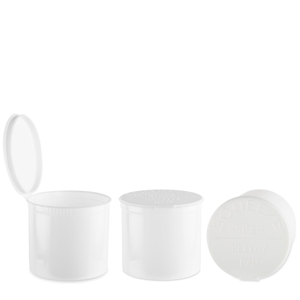 Plastic Pop Top 90 Dram, 45-Pack, Child Resistant (Loud Lock)