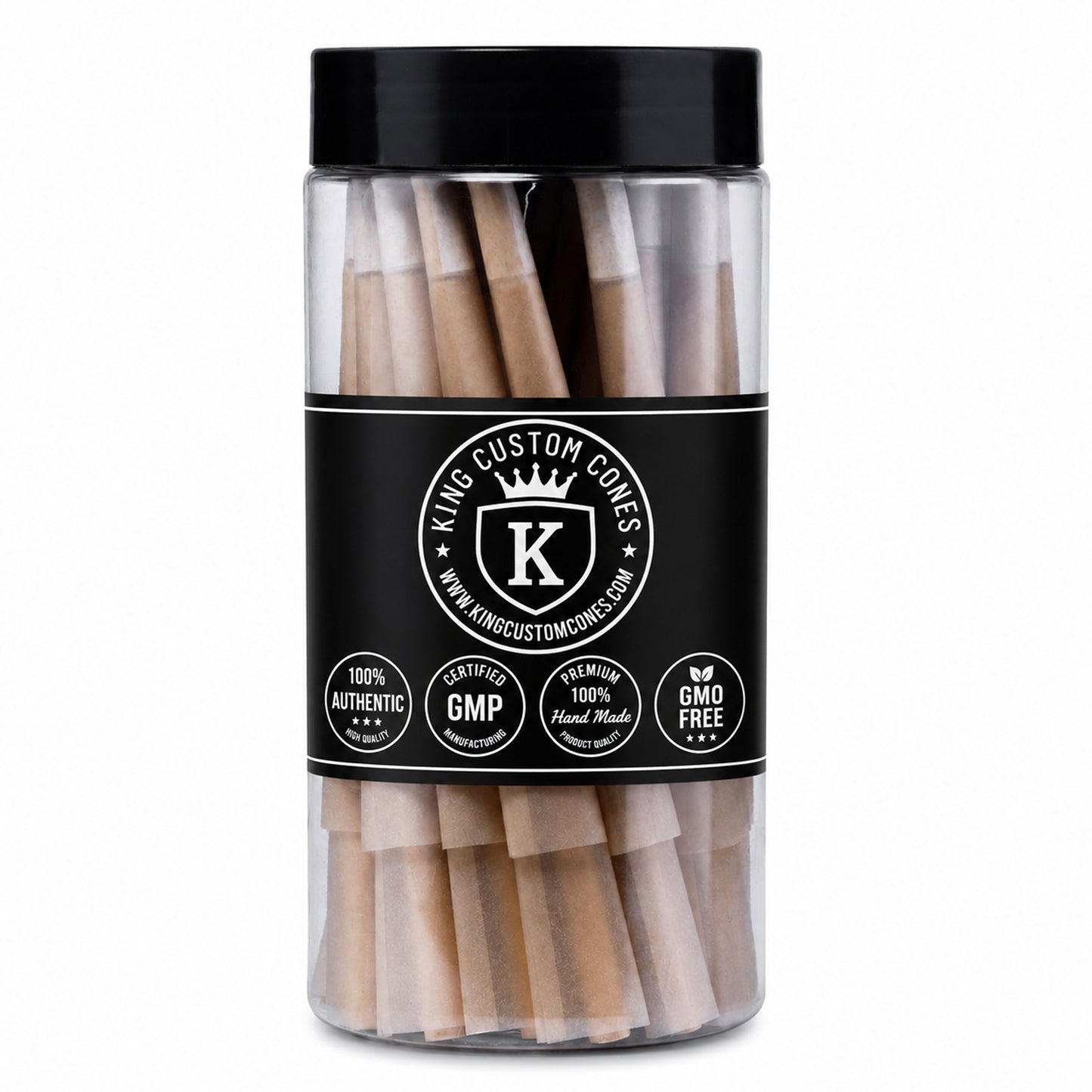 98mm Standard Unrefined Brown Paper MW Filter Cones Jar