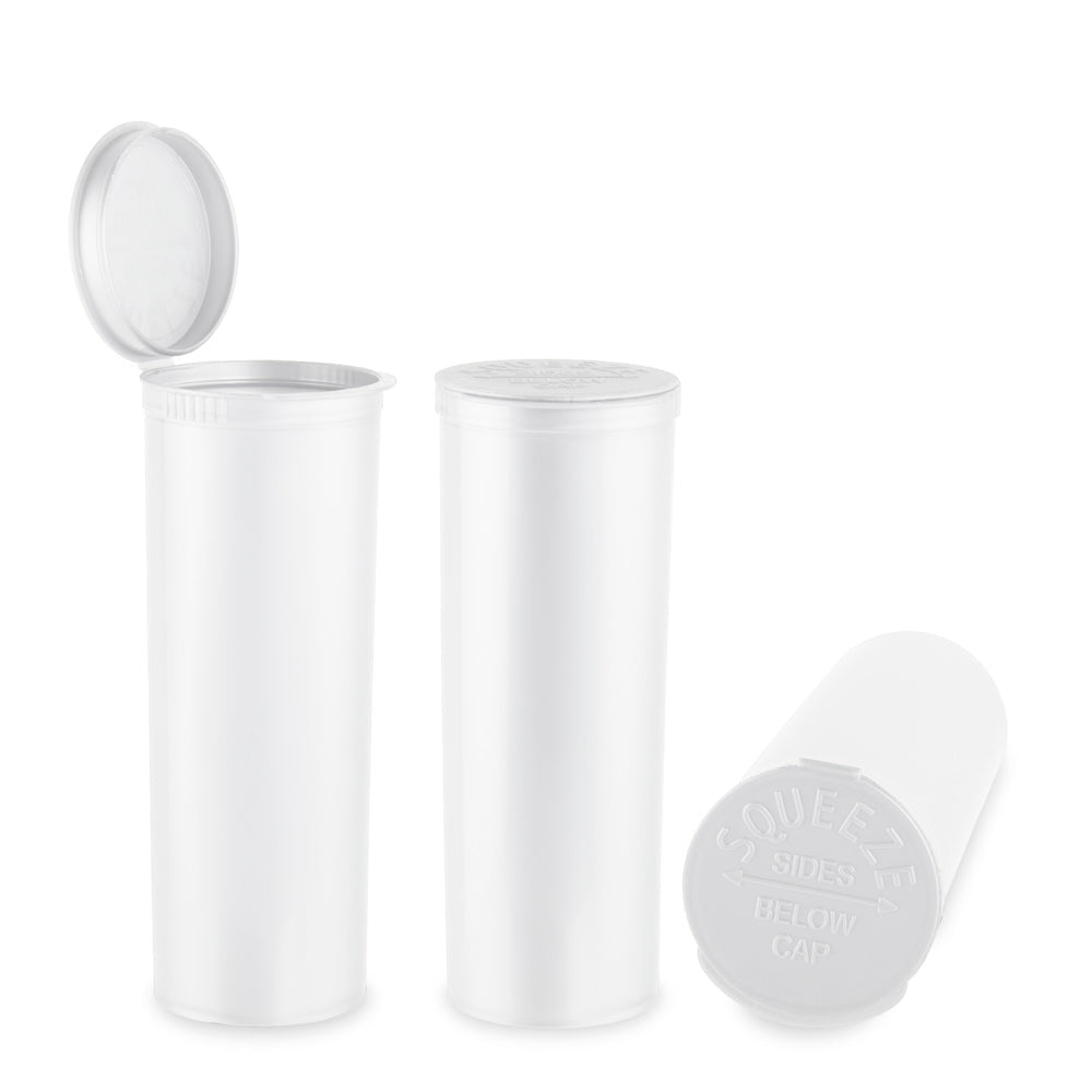 Plastic Pop Top 60 Dram, 75-Pack, Child Resistant (Loud Lock)