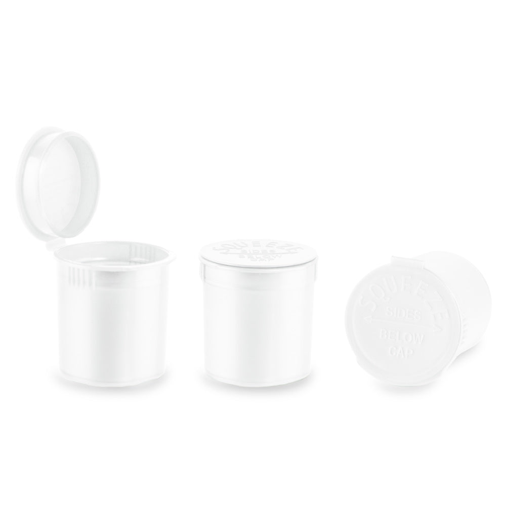 Plastic Pop Top 6 Dram, 600-Pack, Child Resistant (Loud Lock)