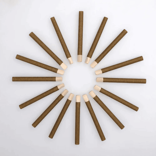 109mm King Size Brown Hemp Wrap Blunt Wood Filter Pinched 9mm Dia Tubes