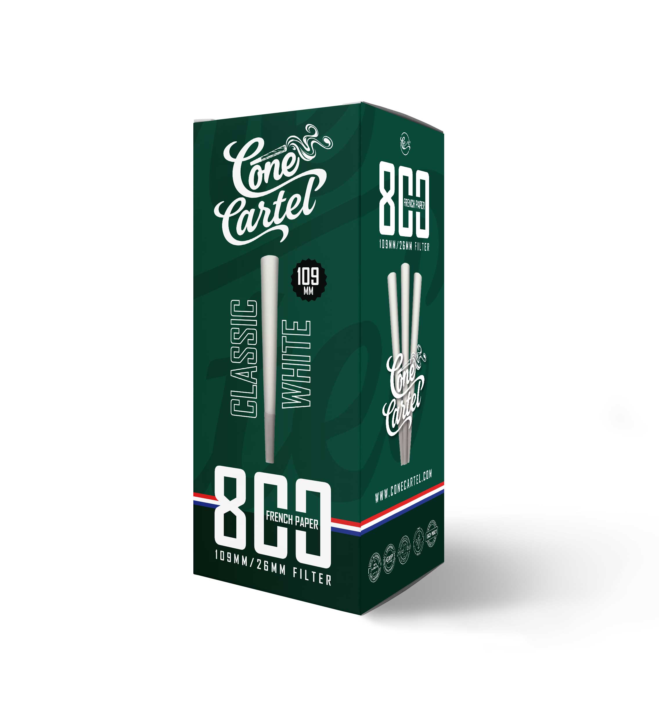 Unbranded - 109MM Class White Cone - 26MM Filter - 800 French Paper