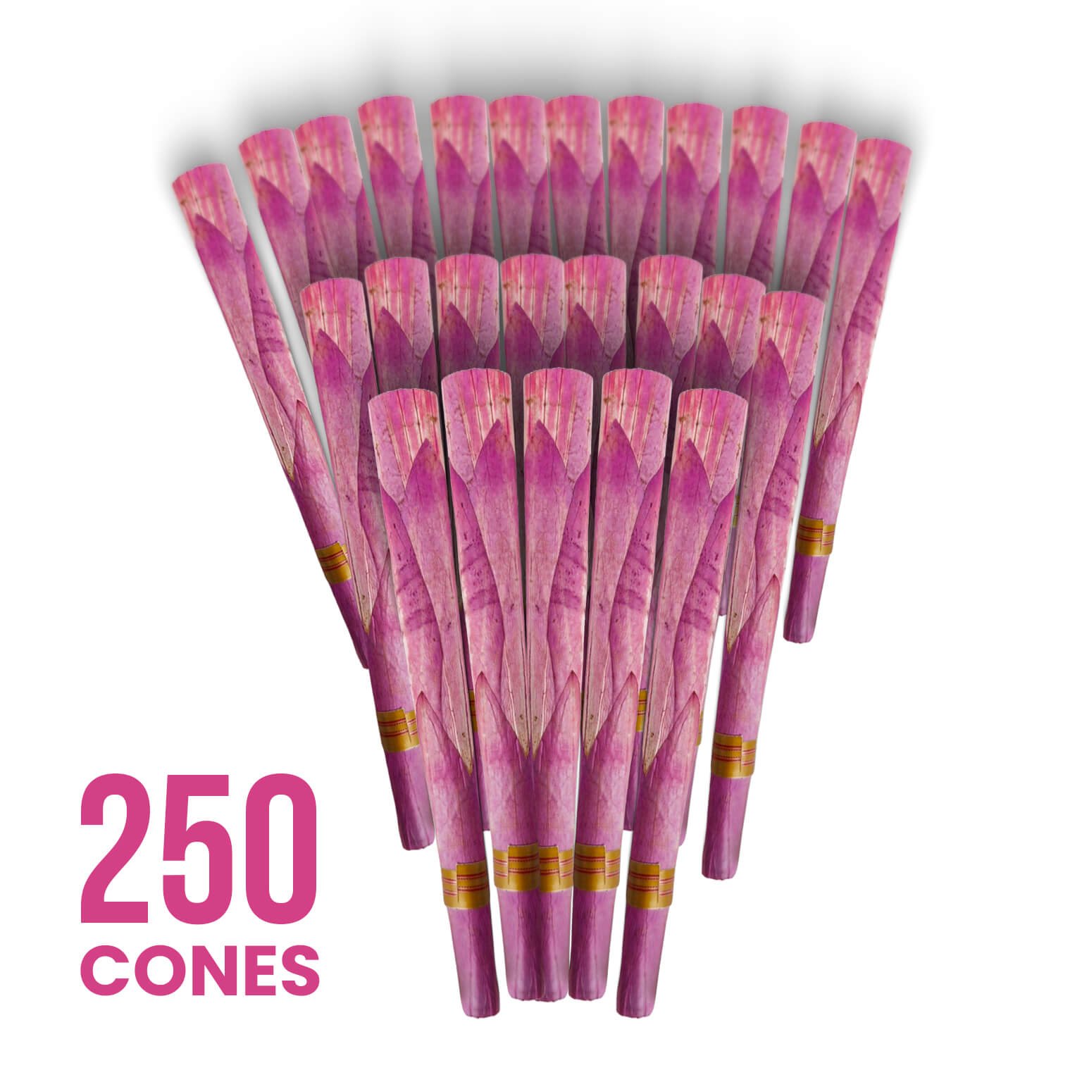 Real Lotus Pink Classic King Size 109mm Pre Rolled Cone Bulk - 250 cones