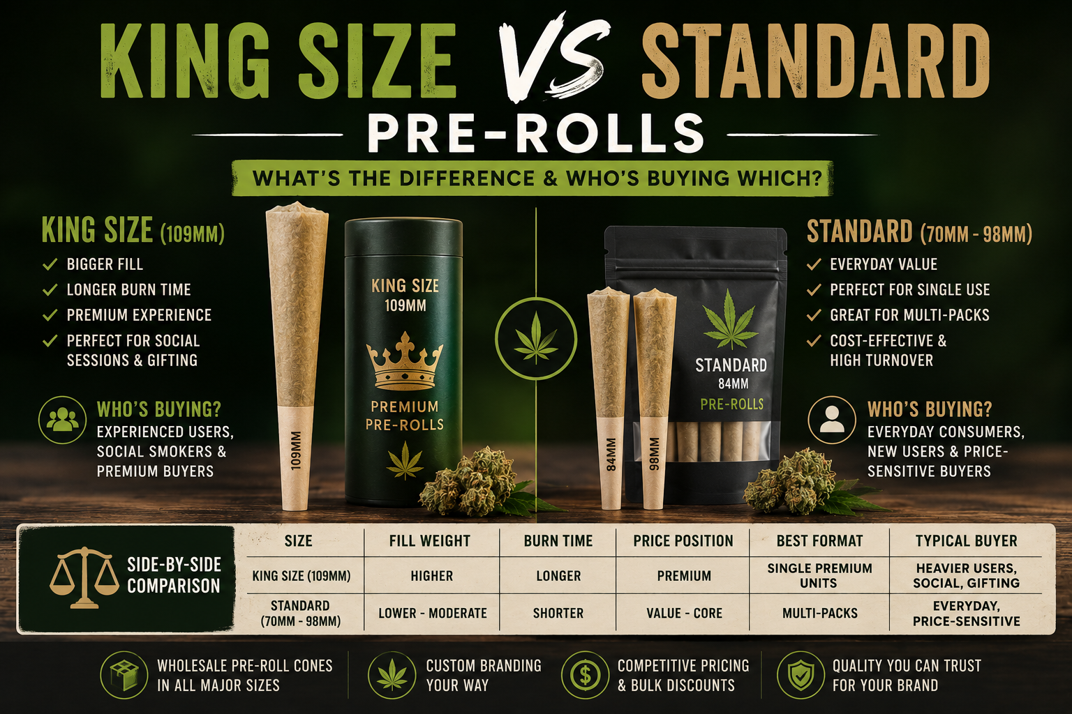 King Size vs Standard Pre-Rolls